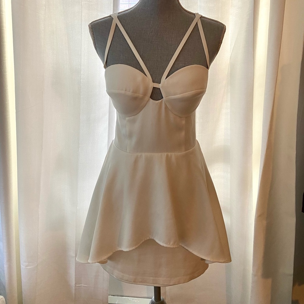 Bebe - White A Line Dress